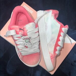 Puma Kids Pink and White Sneakers